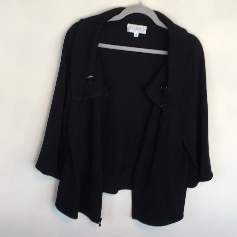 St. John Collection Vintage Black Women's Zipper Sweater - Picture 8 of 8